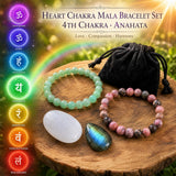Conjunto de pulseras Mala del chakra del corazón🌈