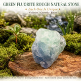Pierre naturelle brute de fluorite verte