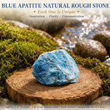 Pierre brute naturelle d'apatite bleue