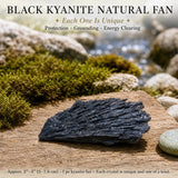 Black Kyanite Natural Fan