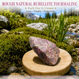 Tourmaline rubellite naturelle brute