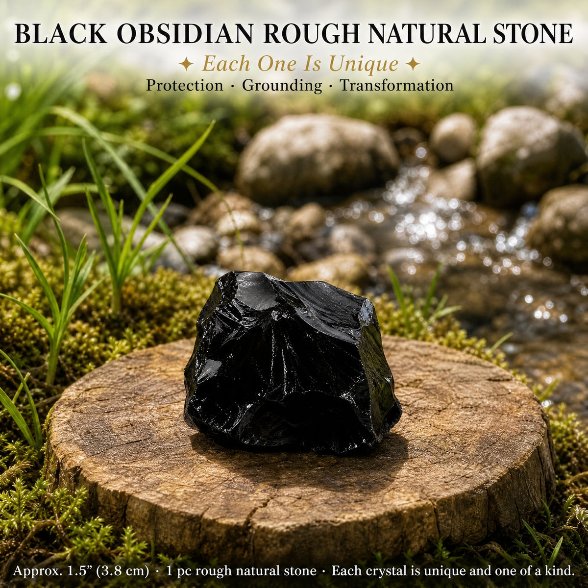 Obsidienne noire Pierre naturelle brute