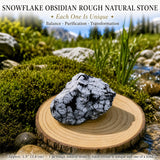 Obsidienne Flocon de Neige Pierre Naturelle Brute