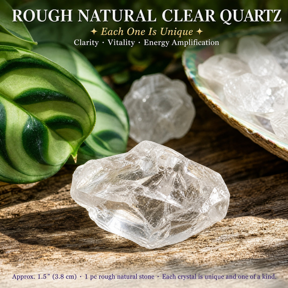 Quartz clair naturel brut