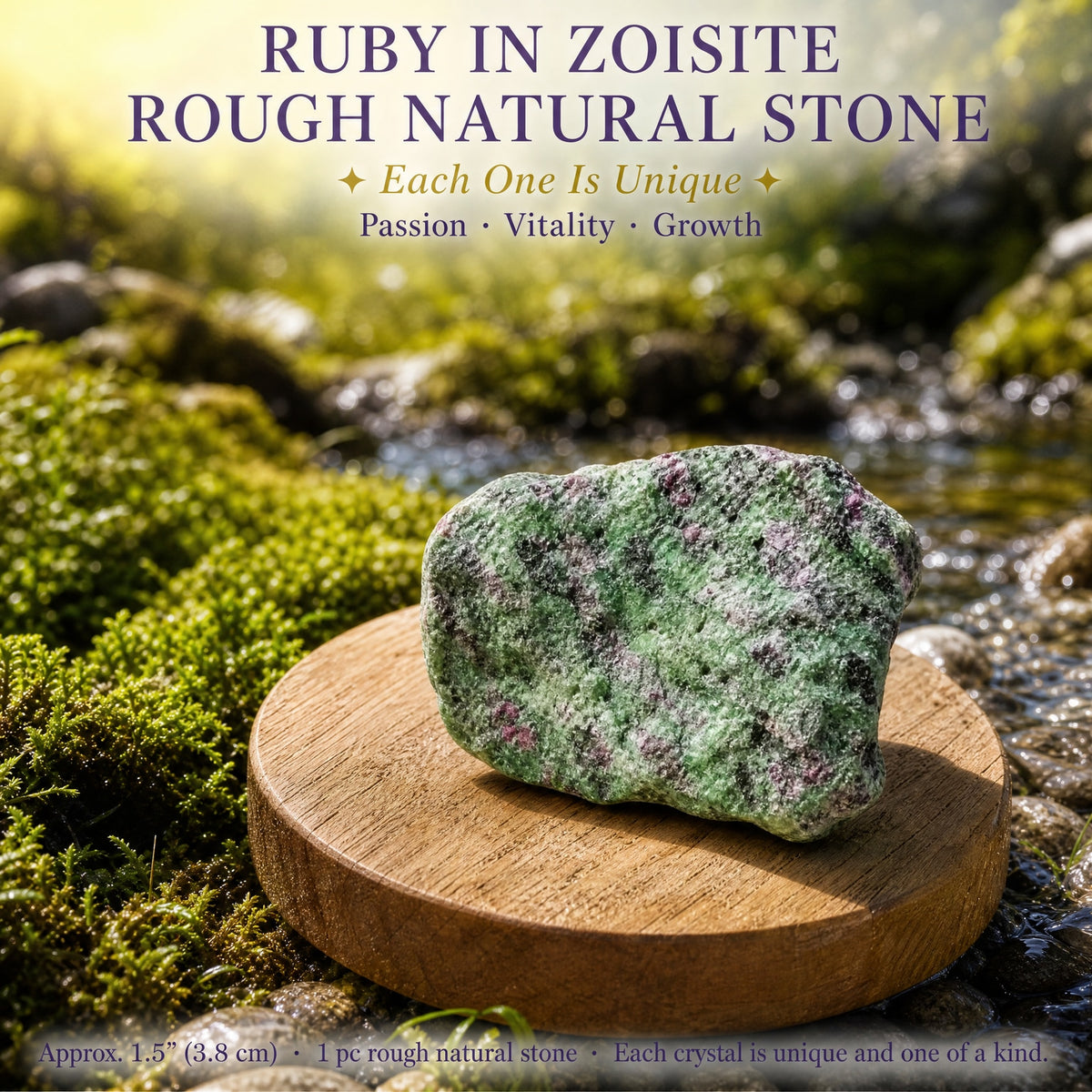 Rubis en pierre naturelle brute Zoisite