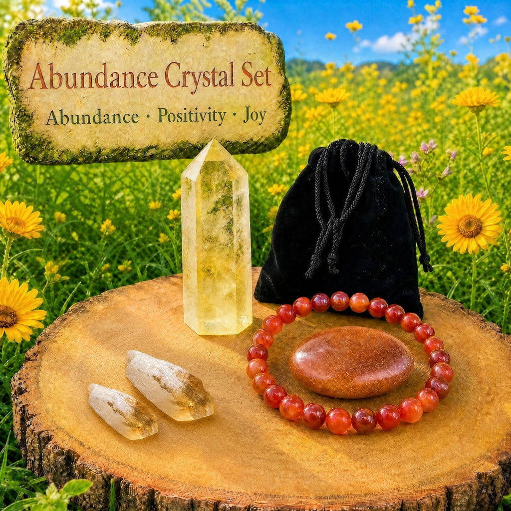 Ensemble bracelet Mala et cristaux d'abondance 🙏