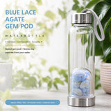 Bouteille d'eau Blue Lace Agate Gem Pod 💧