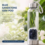 Bouteille d'eau en grès bleu Gem Pod 💧