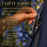 Sodalite Crystal Keychain