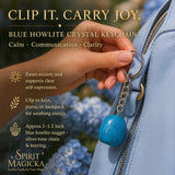 Blue Howlite Crystal Keychain