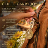 Citrine Crystal Keychain
