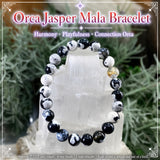 Bracelet Mala Orca Jasper avec pochette en velours