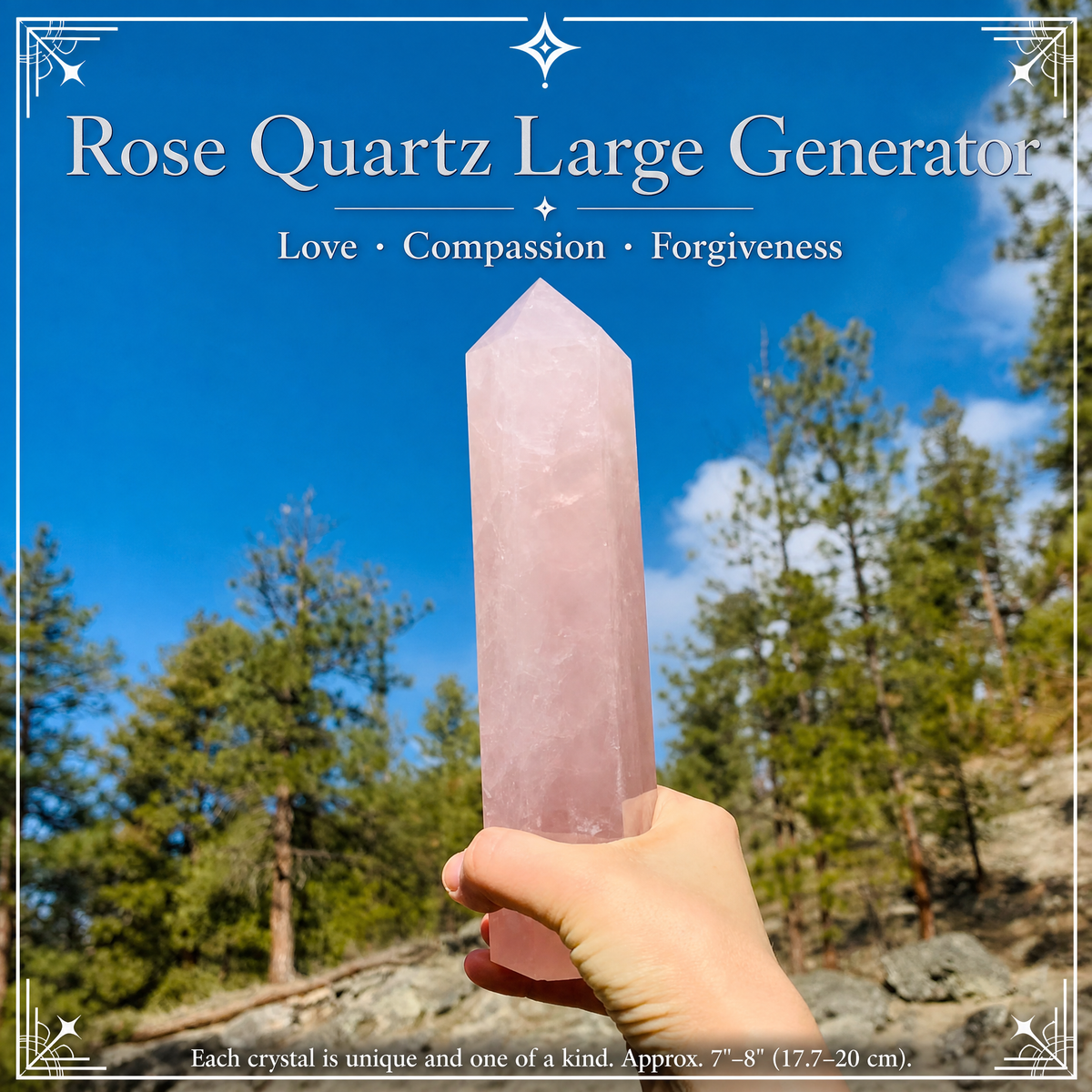 Grand générateur de quartz rose