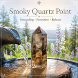 Pointe de quartz fumé