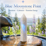 Pointe de pierre de lune bleue