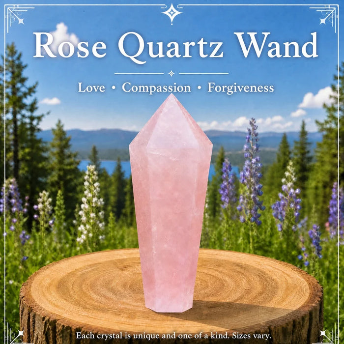 Rose quartz wand