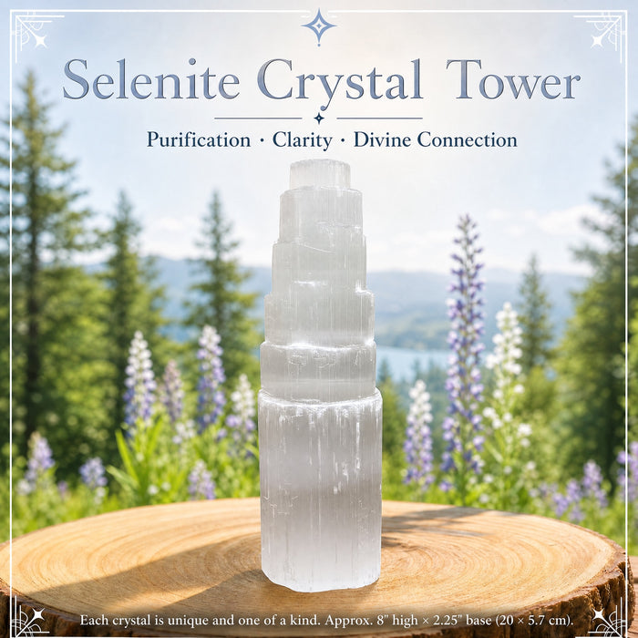 Tour de cristal de sélénite