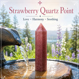 Pointe de quartz fraise