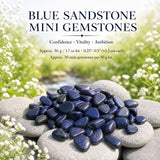 Mini pierres précieuses en grès bleu (lot de 50 grammes / 1,7 oz)