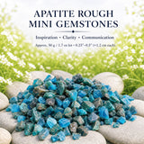 Mini pierres précieuses brutes d'apatite (lot de 50 grammes / 1,7 oz)