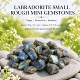 Labradorite Small Rough Stones (50 Gram / 1.7oz Lot)