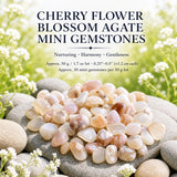 Mini pierres précieuses d'agate de fleurs de cerisier (lot de 50 grammes / 1,7 oz)