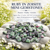 Rubis en mini pierres précieuses Zoisite (50 grammes / 1,7 oz. Lot)