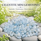 Mini pierres précieuses Celestite (lot de 50 grammes / 1,7 oz)