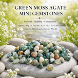 Mini pierres précieuses d'agate mousse verte (lot de 50 grammes / 1,7 oz)