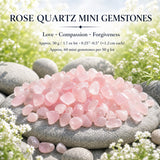 Mini pierres précieuses de quartz rose (lot de 50 grammes / 1,7 oz)