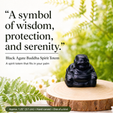 Crystal Spirit Totems:  Black Protection Agate Buddha