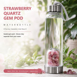 Bouteille d'eau en dosette de gemme de quartz de fraise 💧