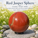 Sphère de jaspe rouge