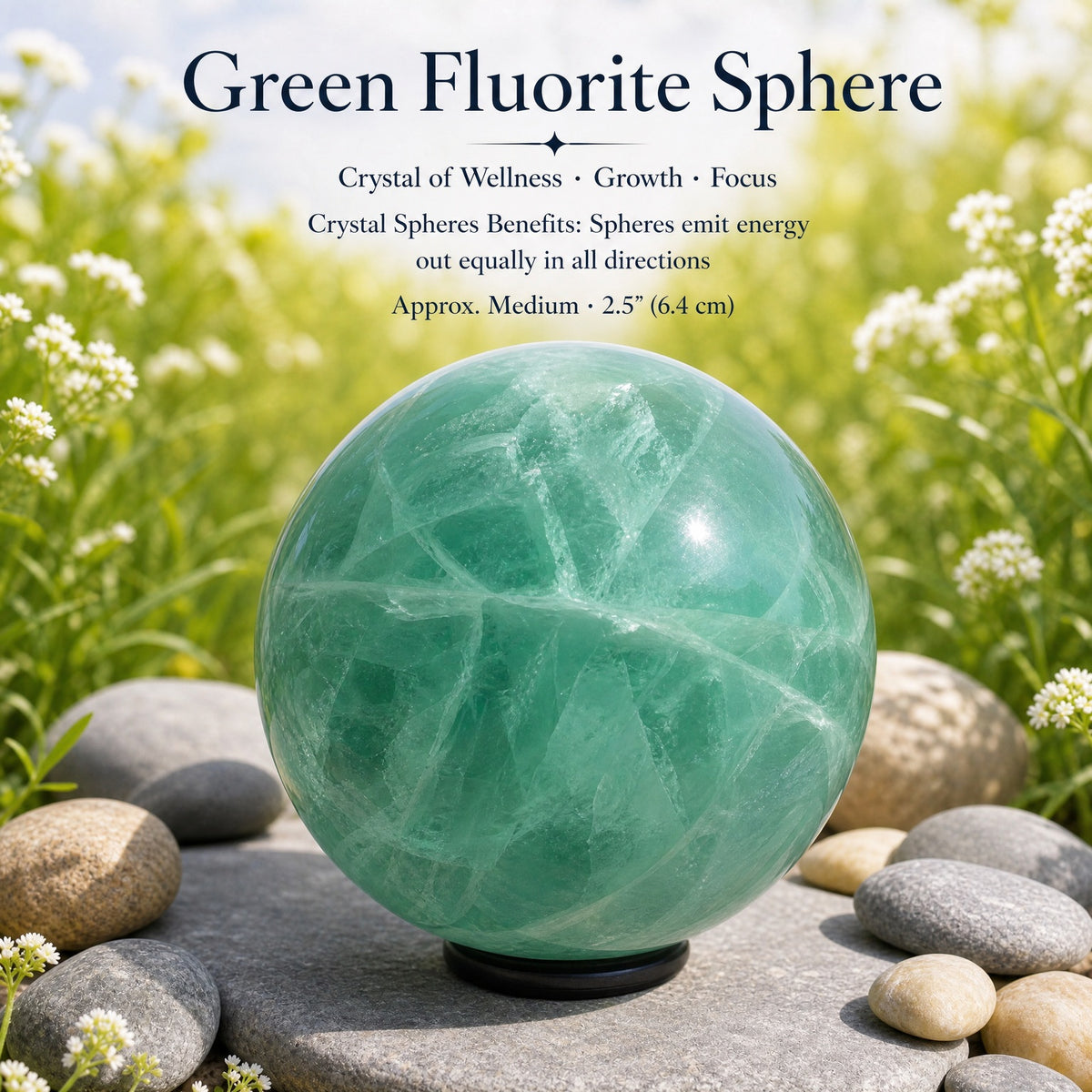 Sphère de fluorite verte