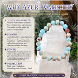 Bracelet Mala Azure Variscite Avec Pochette En Velours