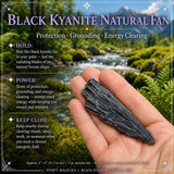 Black Kyanite Natural Fan