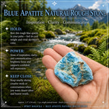 Pierre brute naturelle d'apatite bleue