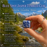 Cubo caído de jaspe de punto azul