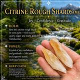 Éclats bruts de citrine (moyen)