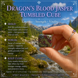 Cubo caído de jaspe de sangre de dragón