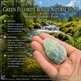 Pierre naturelle brute de fluorite verte