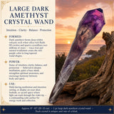 Large Dark Amethyst Crystal Wand