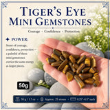 Mini pierres précieuses oeil de tigre (50 grammes / 1,7 oz. Lot)
