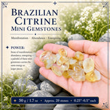 Mini pierres précieuses de citrine brésilienne (lot de 50 grammes / 1,7 oz)