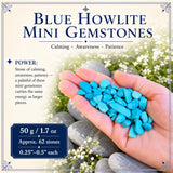 Blue Howlite Mini Gemstones (lot de 50 grammes / 1,7 oz)