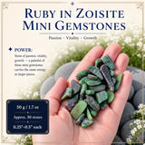Rubis en mini pierres précieuses Zoisite (50 grammes / 1,7 oz. Lot)