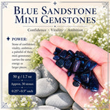 Mini pierres précieuses en grès bleu (lot de 50 grammes / 1,7 oz)