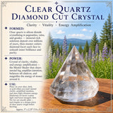 Cristal de quartz clair taillé en diamant