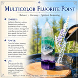 Pointe de fluorite multicolore