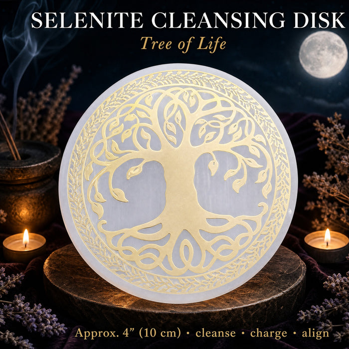 Disque Nettoyant Sélénite L'Arbre De Vie